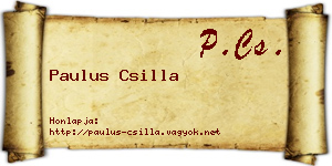 Paulus Csilla névjegykártya