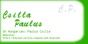 csilla paulus business card